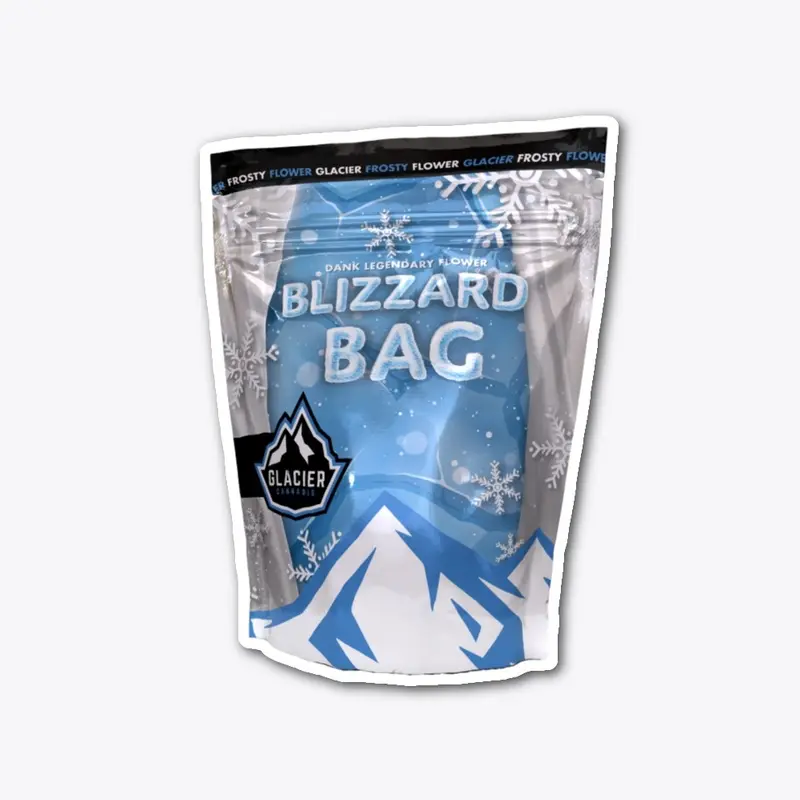 Blizzard Bag Prepack Mylar Bag Sticker