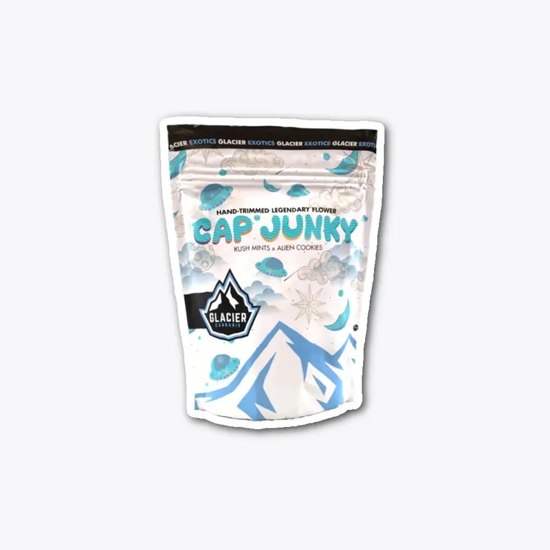 Cap Junky 8th Prepack Mylar Bag Sticker