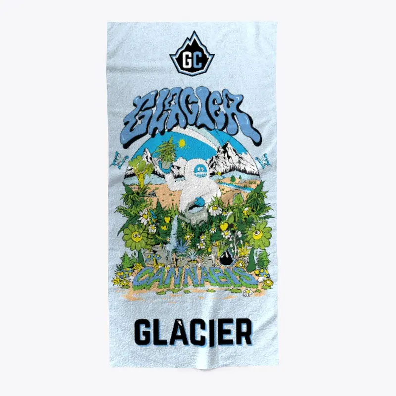 Yeti Garden Beach Towel - Pastel Series