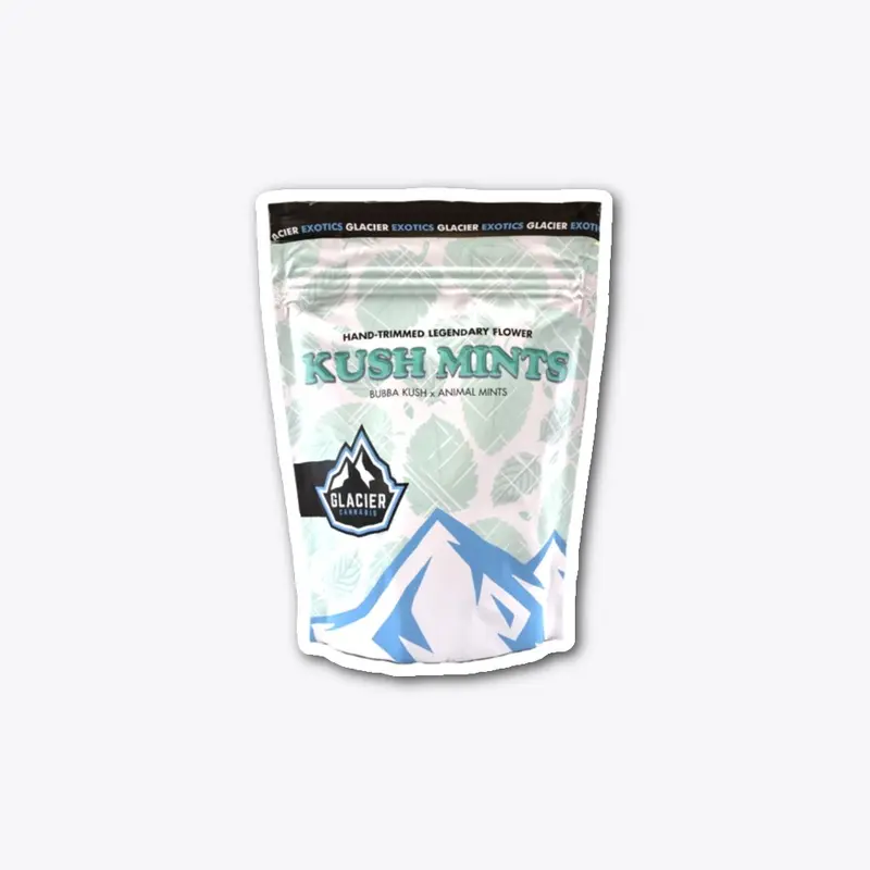 Kush Mints 8th Prepack Mylar Bag Sticker