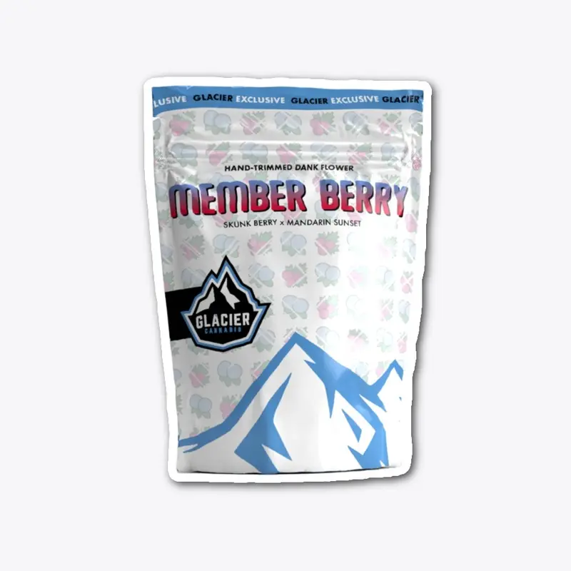 Member Berry Die-Cut Mylar Bag Sticker