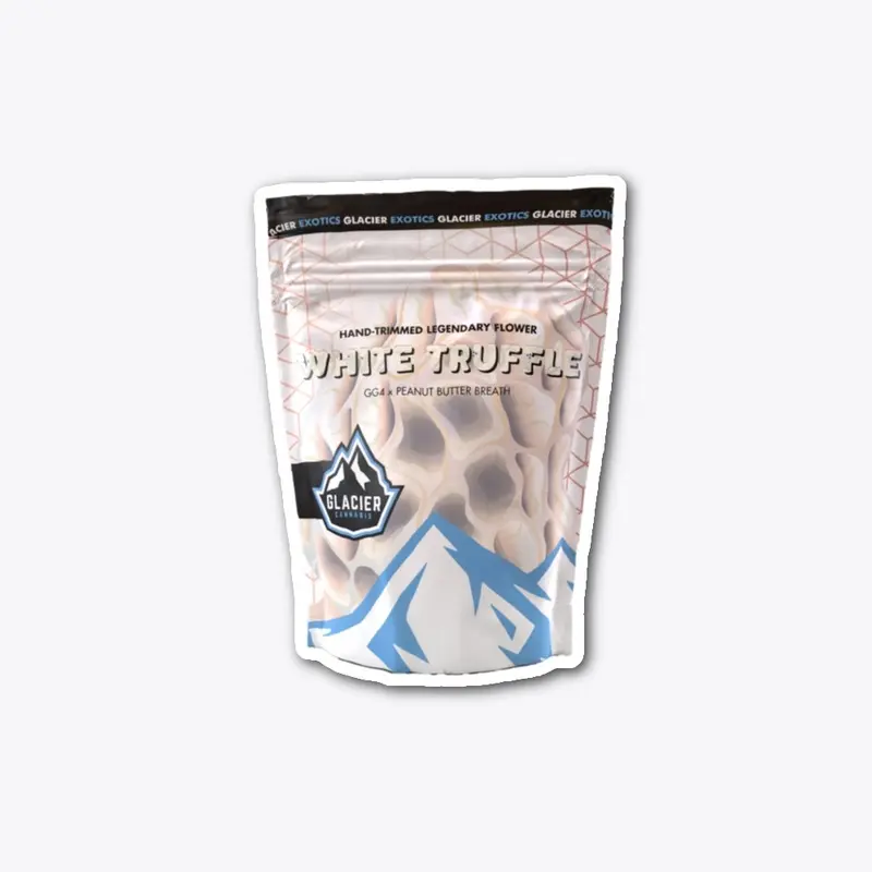 White Truffle 8th Prepack Bag Sticker