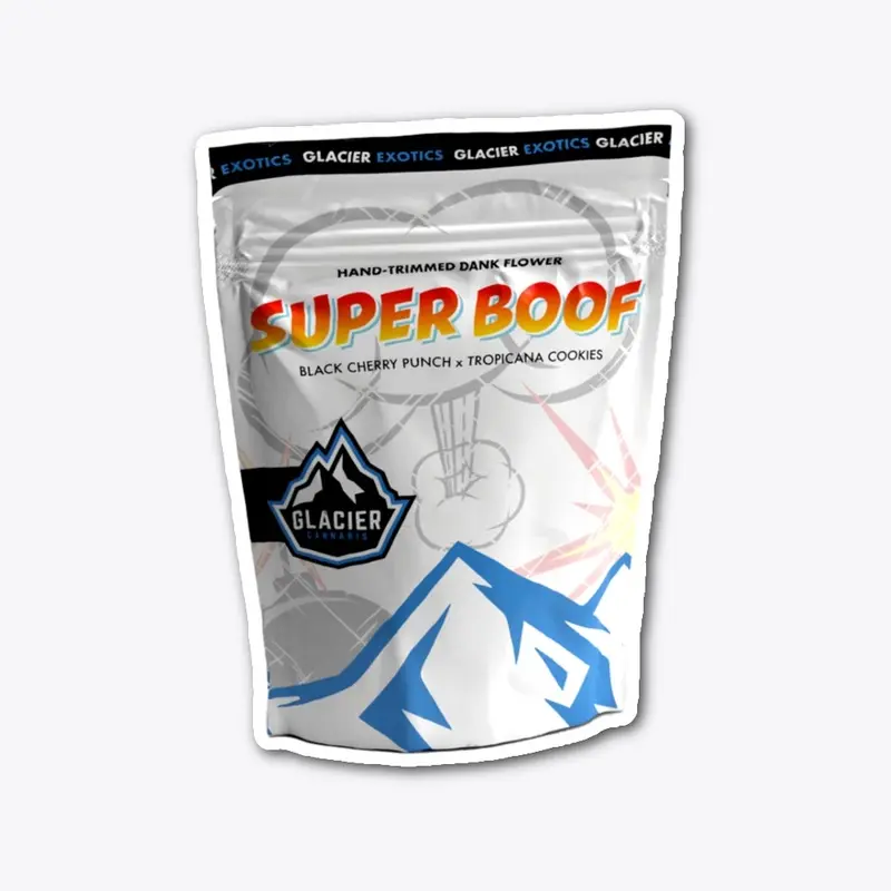 Super Boof Die-Cut Mylar Bag Sticker