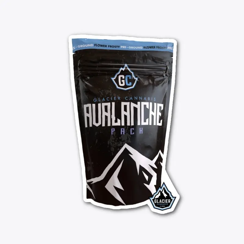 Avalanche Pack Die-Cut Mylar Bag Sticker